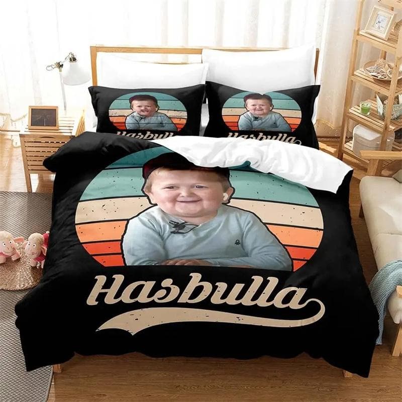 hasbulla Magomedov Fighting Meme Bedding Set Single Twin Full Queen King Size Bed Set Teenager Bedroom Duvetcover Sets 245x210cm 3pcs
