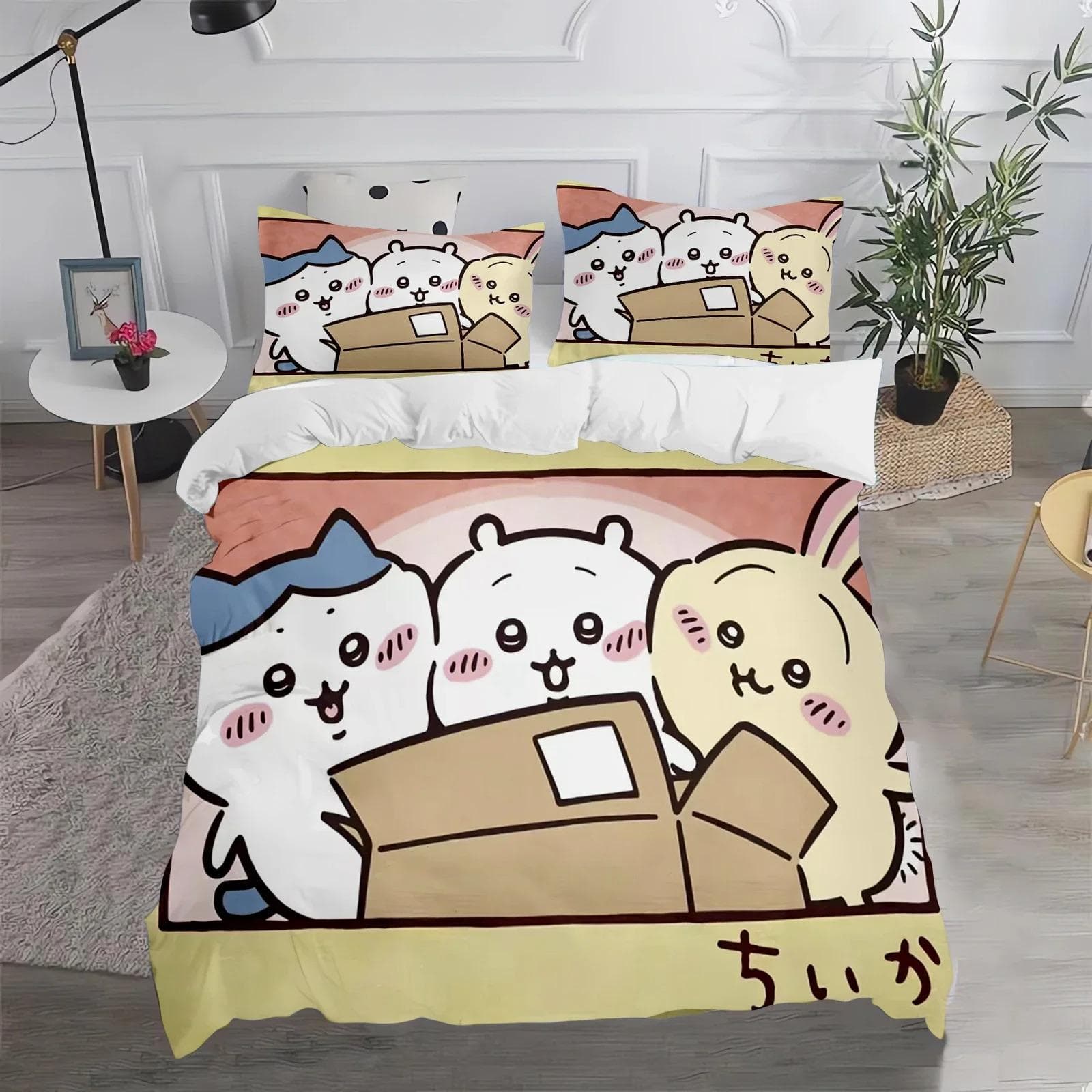 3D Print Cartoon CHIIKAWA Duvet Cover Home 100% Polyester Adult Kids Baby Bedroom Gift Anime Bedding Set Home Textiles 70x133cm 2pcs