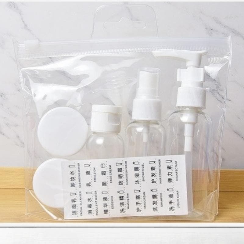 8-in-1 Travel Bottle Filling Set Cosmetics Lotion Spray Lotion & Facial Cream Cream Jar Beauty Sub-Bottle 8pcs