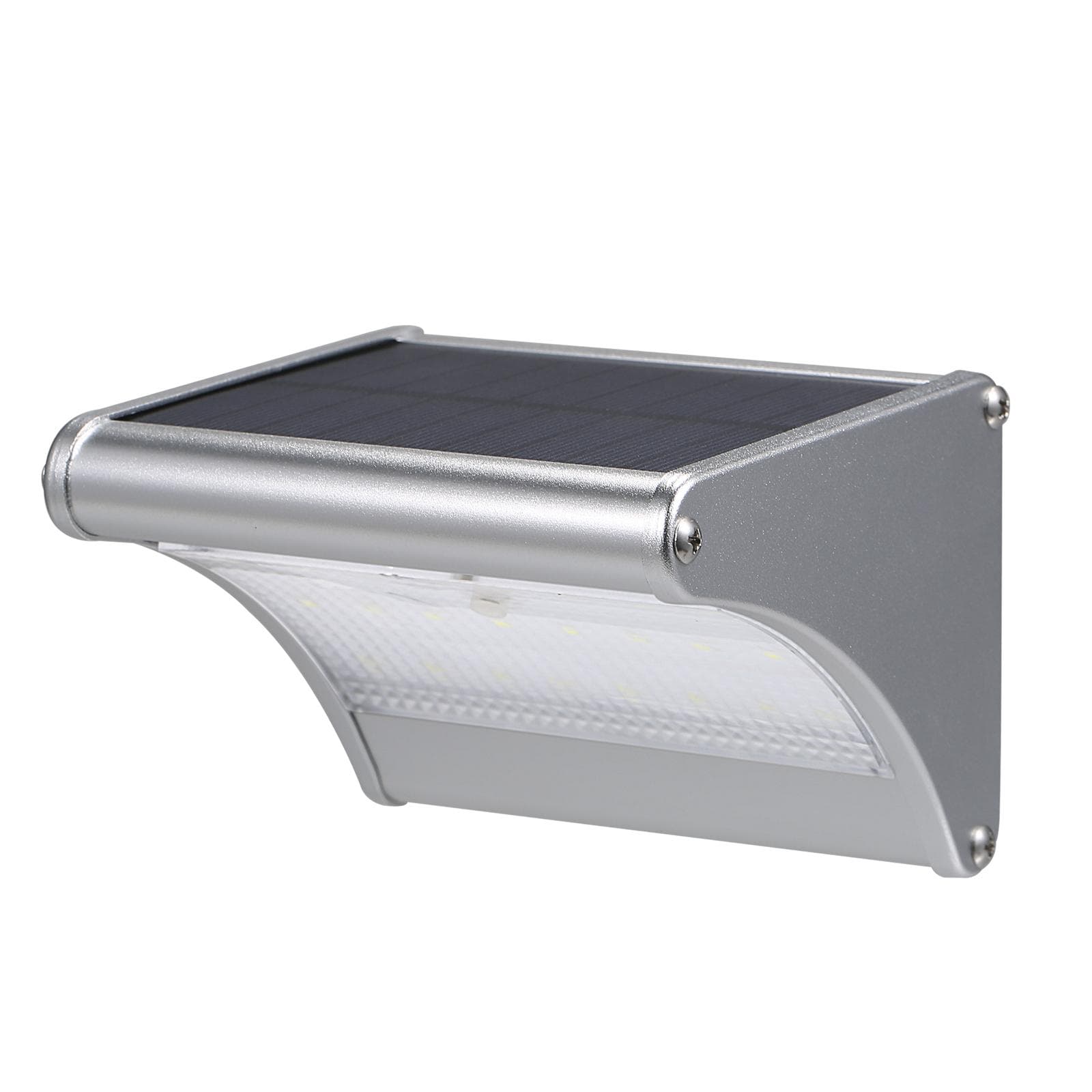 Neoglint Solar Wall Lamp Radar Motion Sensor Lights Outdoor Waterproof Garden Lamp Aluminum Alloy S silver