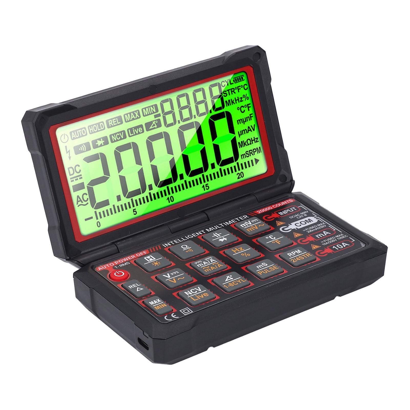 Digital Multimeter Dwell Angle Measurement NCV Rechargeable Cable Identification Flip Multimeter