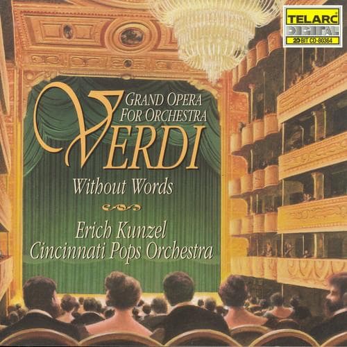 CD KUNZEL; CINCINNATI POPS - Verdi Without Words CD80364 Telarc 1995 Japan Latin Used