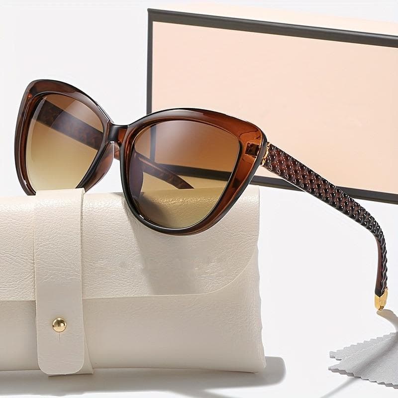 Trendy Sunglasses Women Fashion UV400 Protection Elegant Shades for Daily Outfit Beach Travel Party Selfie Eyewear