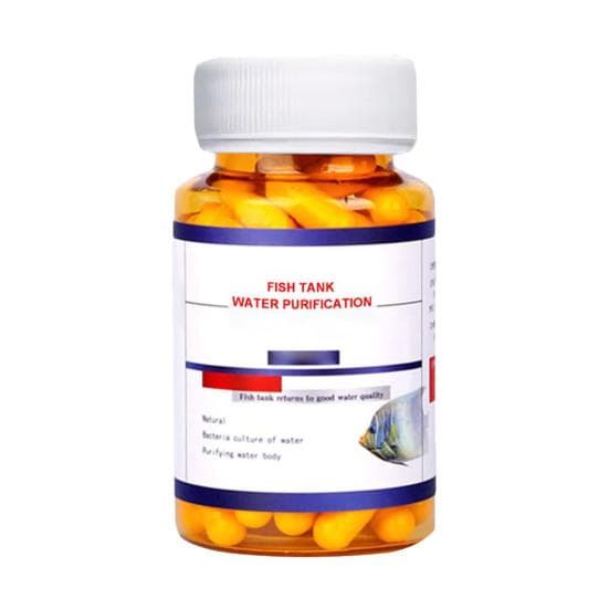 1/2 Bottles Aquarium Water Purification Capsule Powerful Aqua Water Purification Capsule to Remove All Kinds of Turbidity from Fish Tank Water 1pc