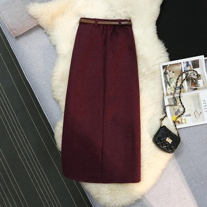 Women's New Hip-packing Skirt for Women In Winter, High Waist Slimming, Commuting Straight One-step Skirt XL