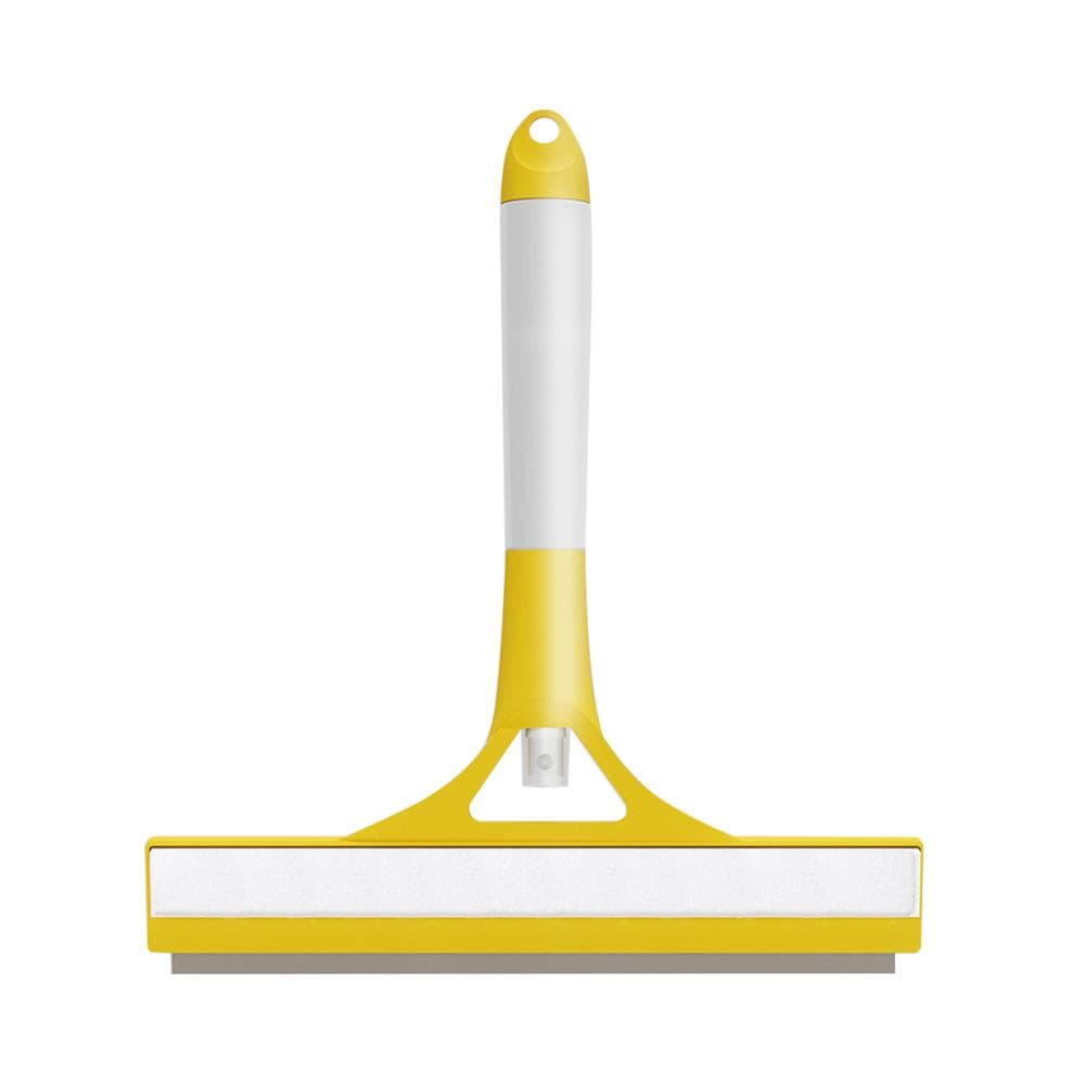 3 In 1 Multifunction Cleaning Brush Water Wiper Scraper Squeegee For Home Car Window Glass Cleaning Tool with Sprayer Bottle 1PCS yellow