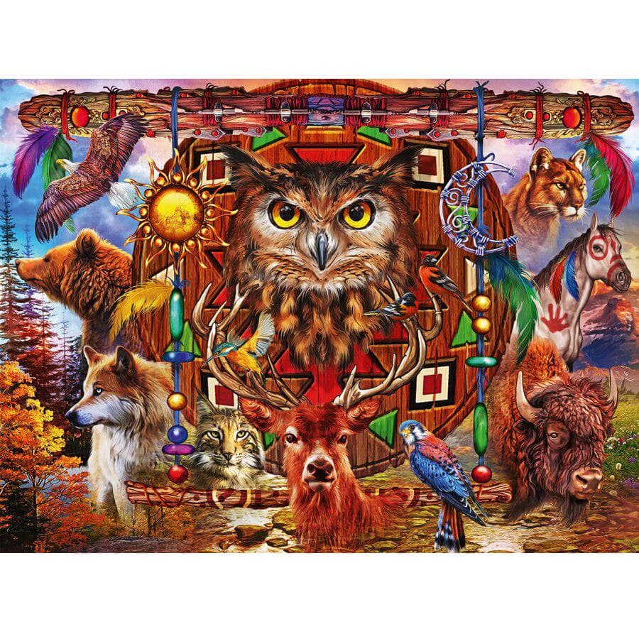 Full Round Drill Animal Totem diamond painting mosaic embroidery sale owl Cross Stitch 20X30CM