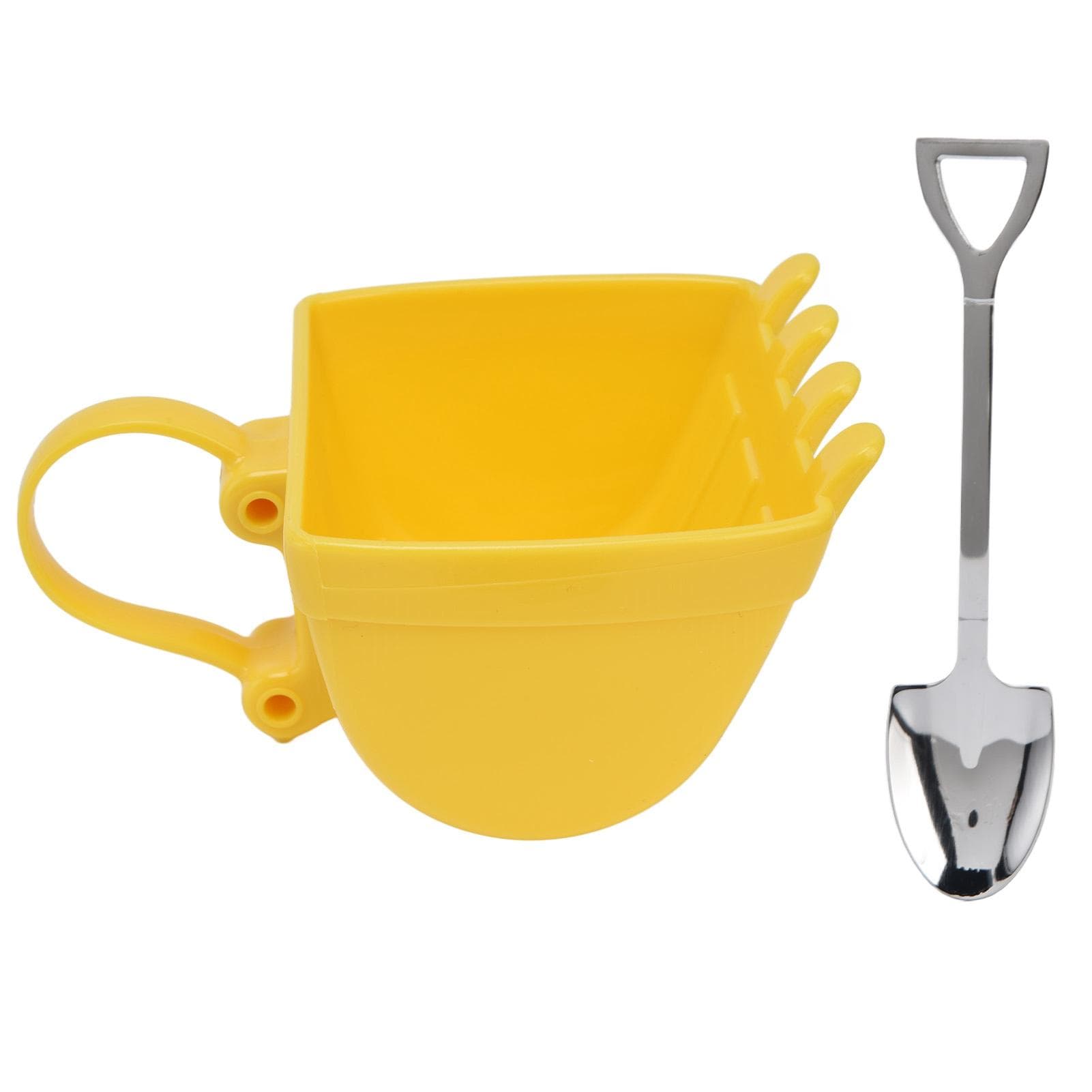 330ml Excavator Bucket Cup with Shovel Spoon Creativity Tea Cup Milk Coffee Mug Birthday Gift L(for 6.5-9kg)