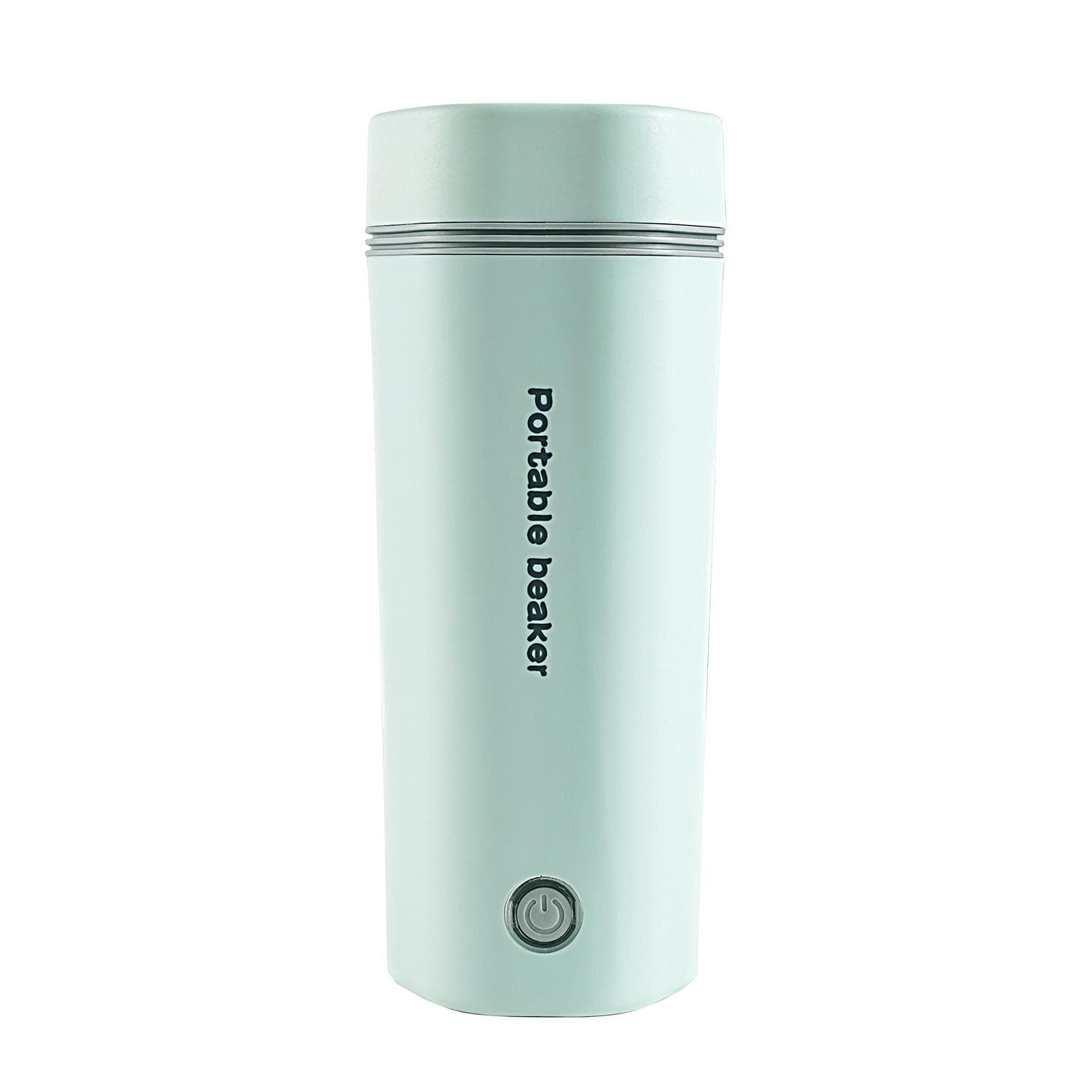 Portable Electric Kettle for Boiling Water 350ML Travel Beaker Tea Kettle Hot Water Boiler Stainless Steel Automatic Shut Off UK Plug green