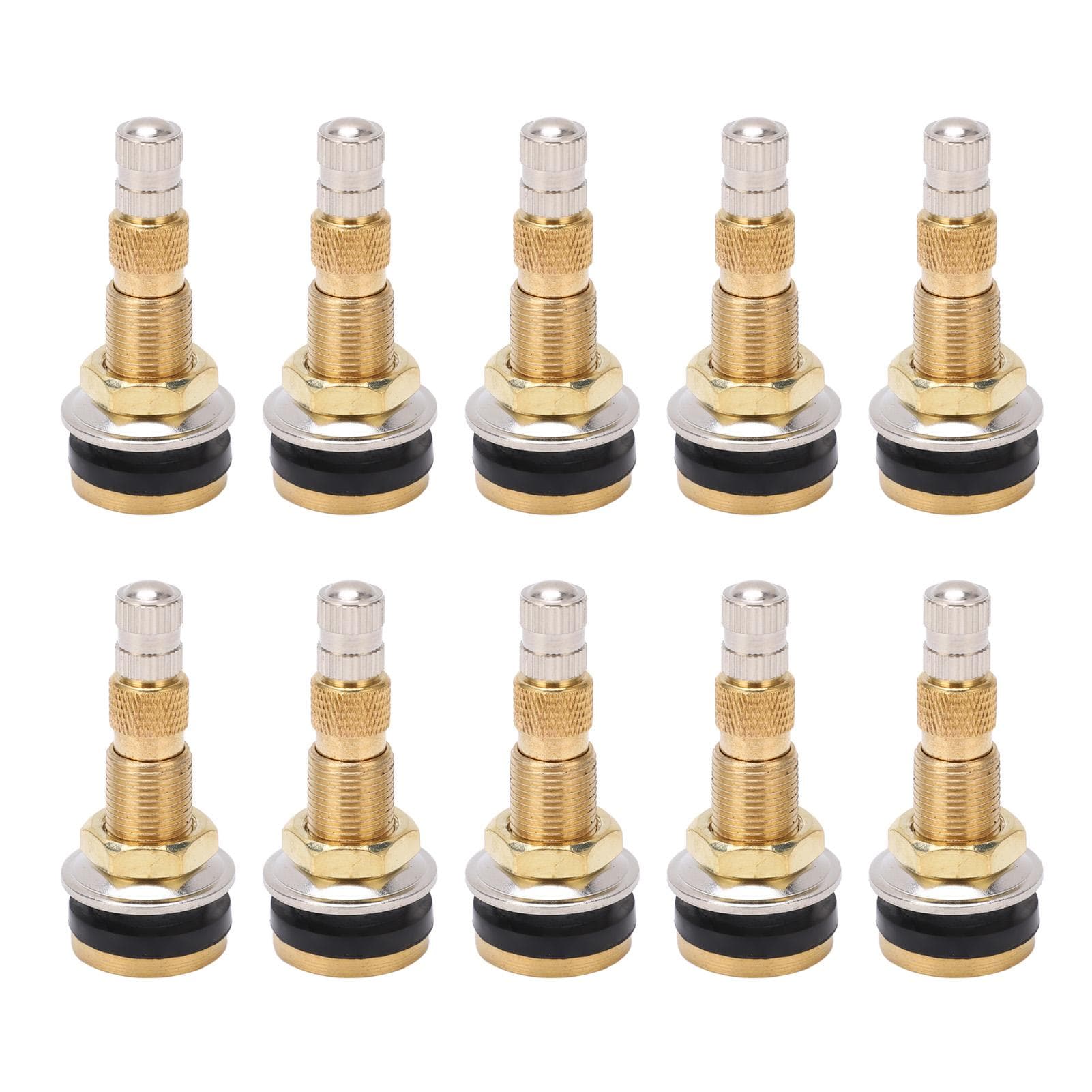 10pcs Air Liquid Tubeless Tire Valve Stem Brass 1 78in TR618A for Tractor 0.625in Valve Hole