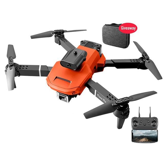 NEW E100 Mini Drone 4k Profesional HD Camera Fpv WiFi Dron with Obstacle Avoidance Rc Helicopter Folding Quadcopter Toys single camera 1 battery orange