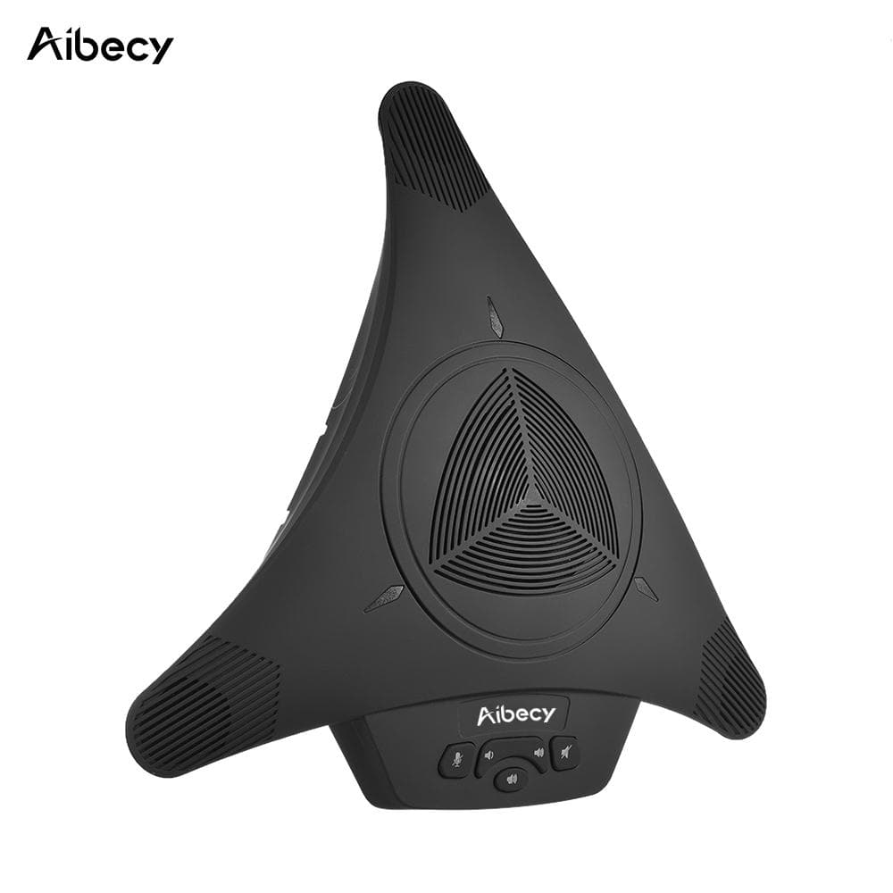 Aibecy High-power Conference Omnidirectional Condenser Microphone Mic Speaker Speakerphone USB Plug Black