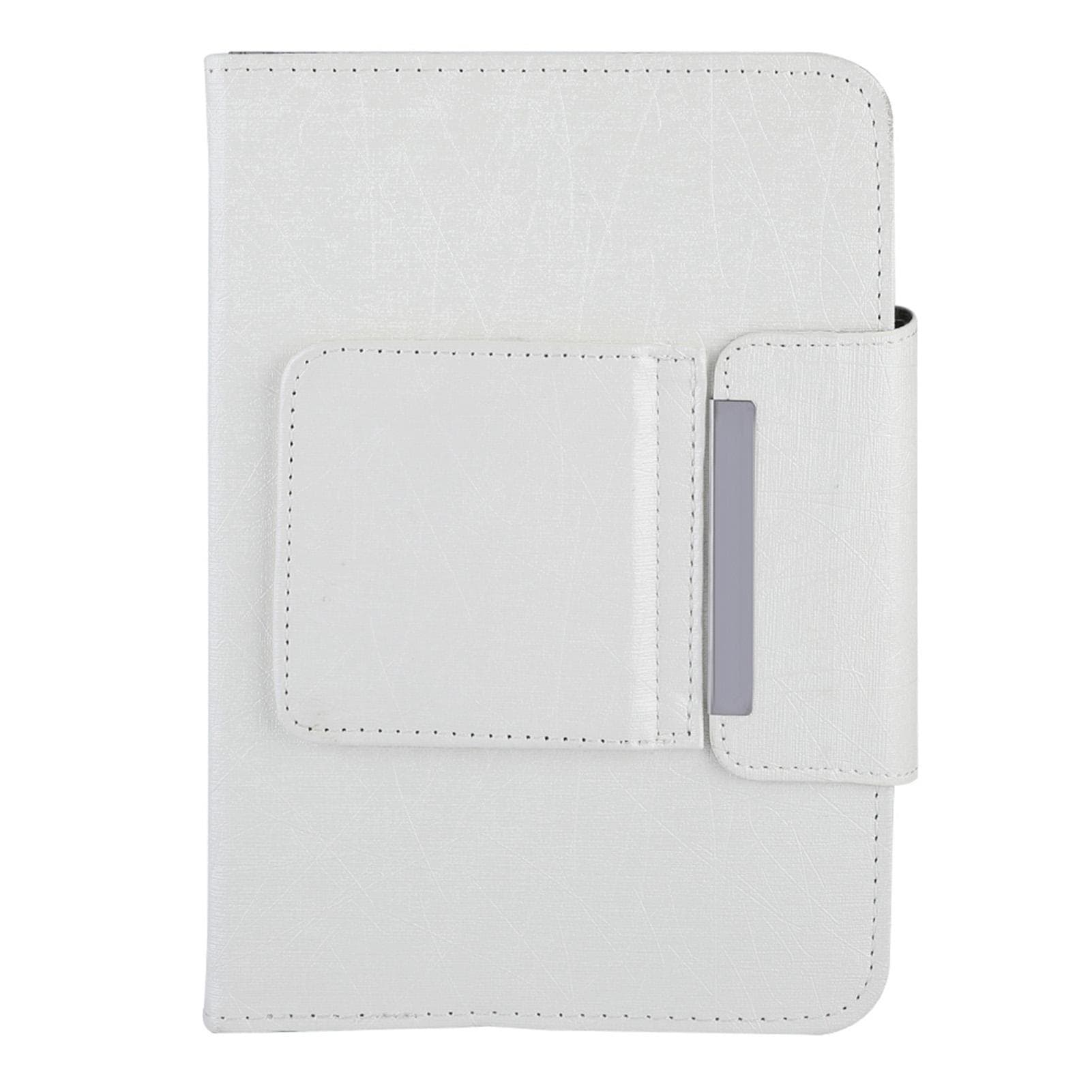 7  -7.9   Tablet Universal PU Protective Case Cover   Bluetooth Keyboard (White case  keyboard)
