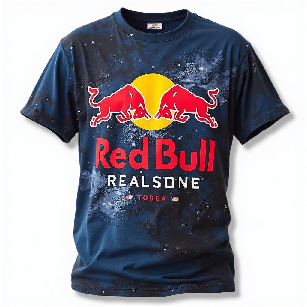 Men's Summer Red Bull High-end Brand Short-sleeved T-shirt Fashionable Loose Top Outdoor Extreme Sports Red Bull Cycling Suit M