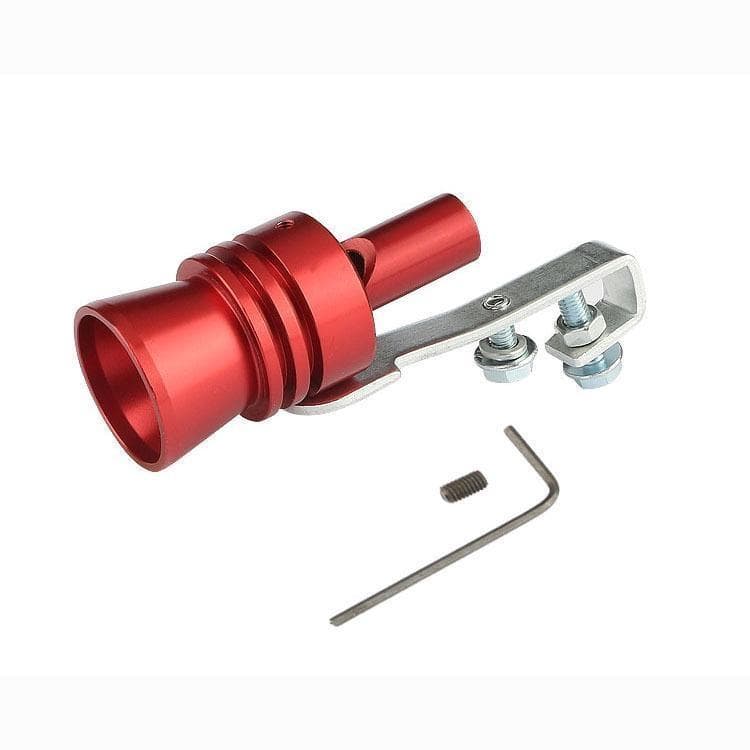1Pcs Exhaust Sound Wave Simulator Motorcycle Tail Throat Turbine Whistle Automobile Pipe Sounder Exhaust Pipe Turbine Whistle S red