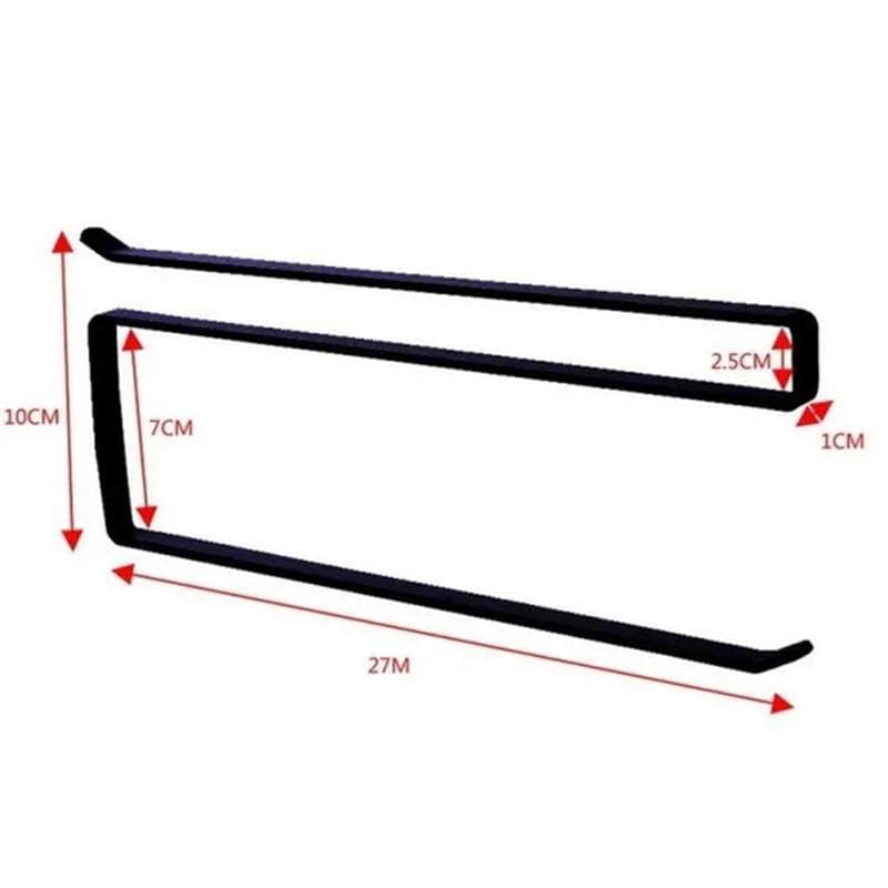 Paper Roll Holder Towel Rack Cling Film Storage Rack Bathroom No Punching Storage Rack Hanging Shelf Kitchen Tissue Accessories black