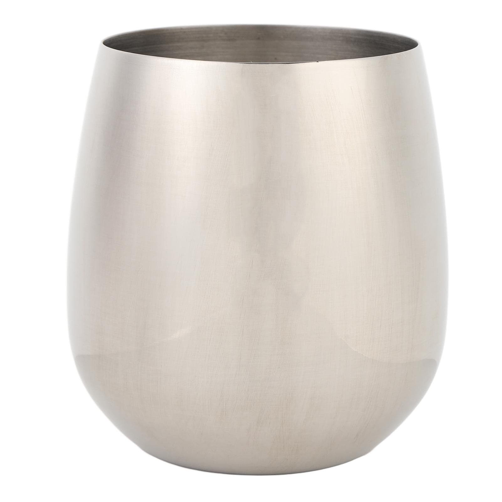 SUS304 Stainless Steel Stemless Wine Glass Unbreakable Shatterproof Metal Wine Cup 550 ML L(for 6.5-9kg)