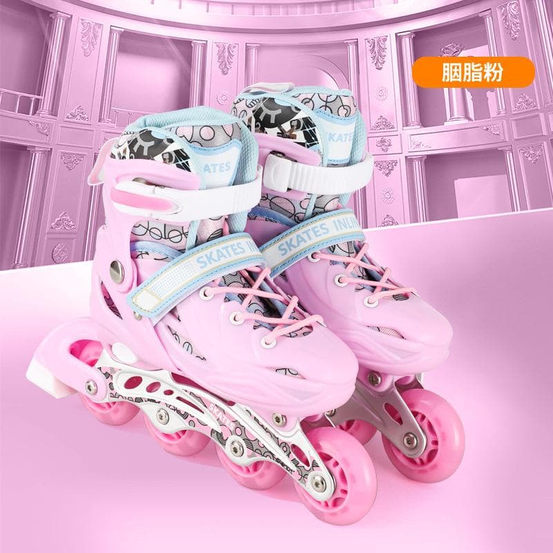 Children's Professional Inline Roller Skates Beginner Men's and Women's Adult Hard Shell Protective Skating Roller Skates L size 39-42