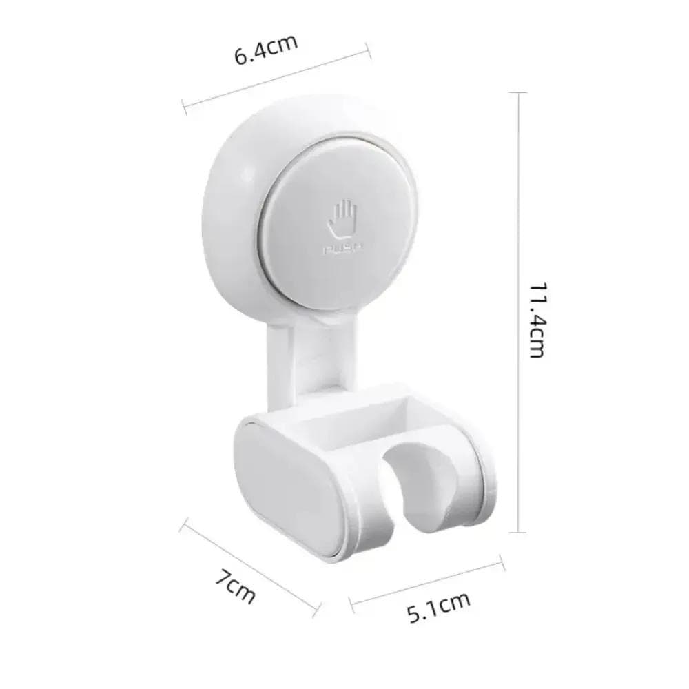 Vacuum Suction Cup Shower Head Holder Bracket Without Drilling 360° Adjustable Easy disassembly Bathroom Shower Support Stand white