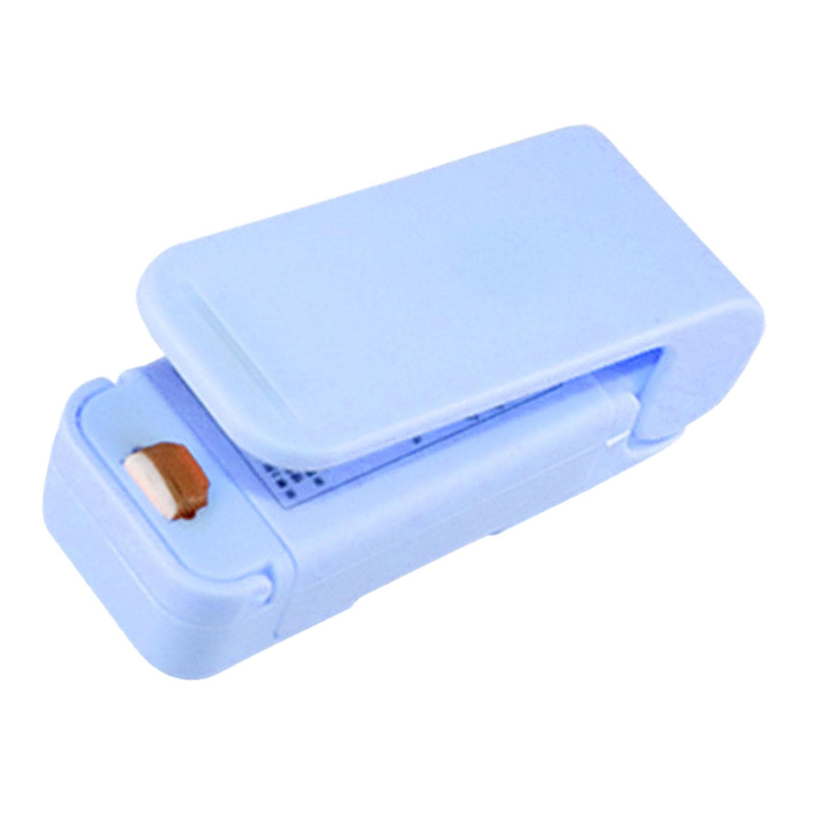 Portable Bag Sealer Manual Press Household Heat Sealing Machine for Food Dry Fruits Snacks blue