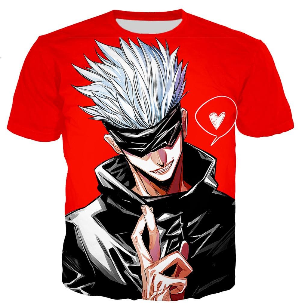 Jujutsu Kaisen Satoru Gojo T Shirts Men/women 3D Print T-shirt Fashion Casual Harajuku Style Shirts Streetwear Tops 4XL