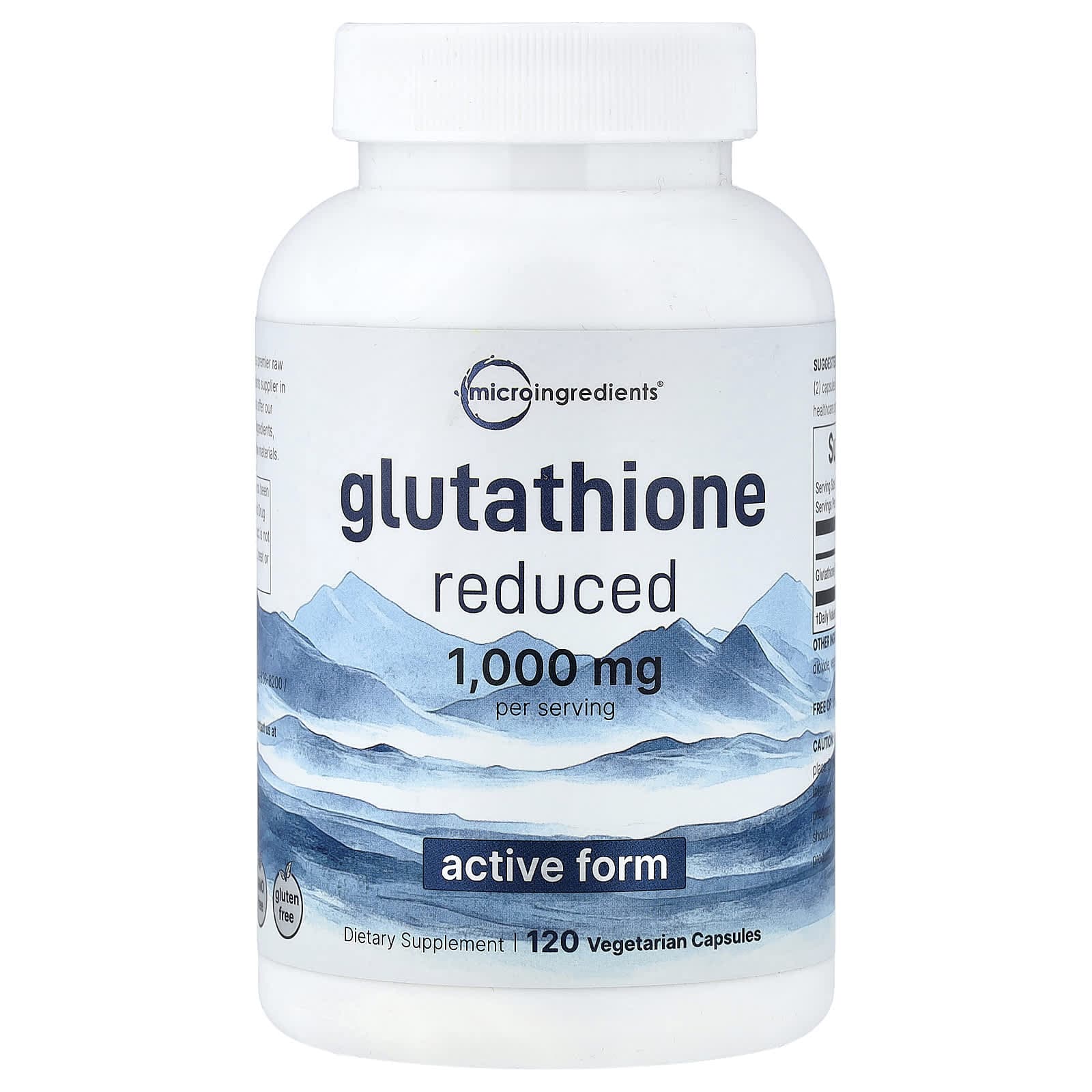 Micro Ingredients, Glutathione, Reduced, 120 Veggie Capsules (500mg per capsule)