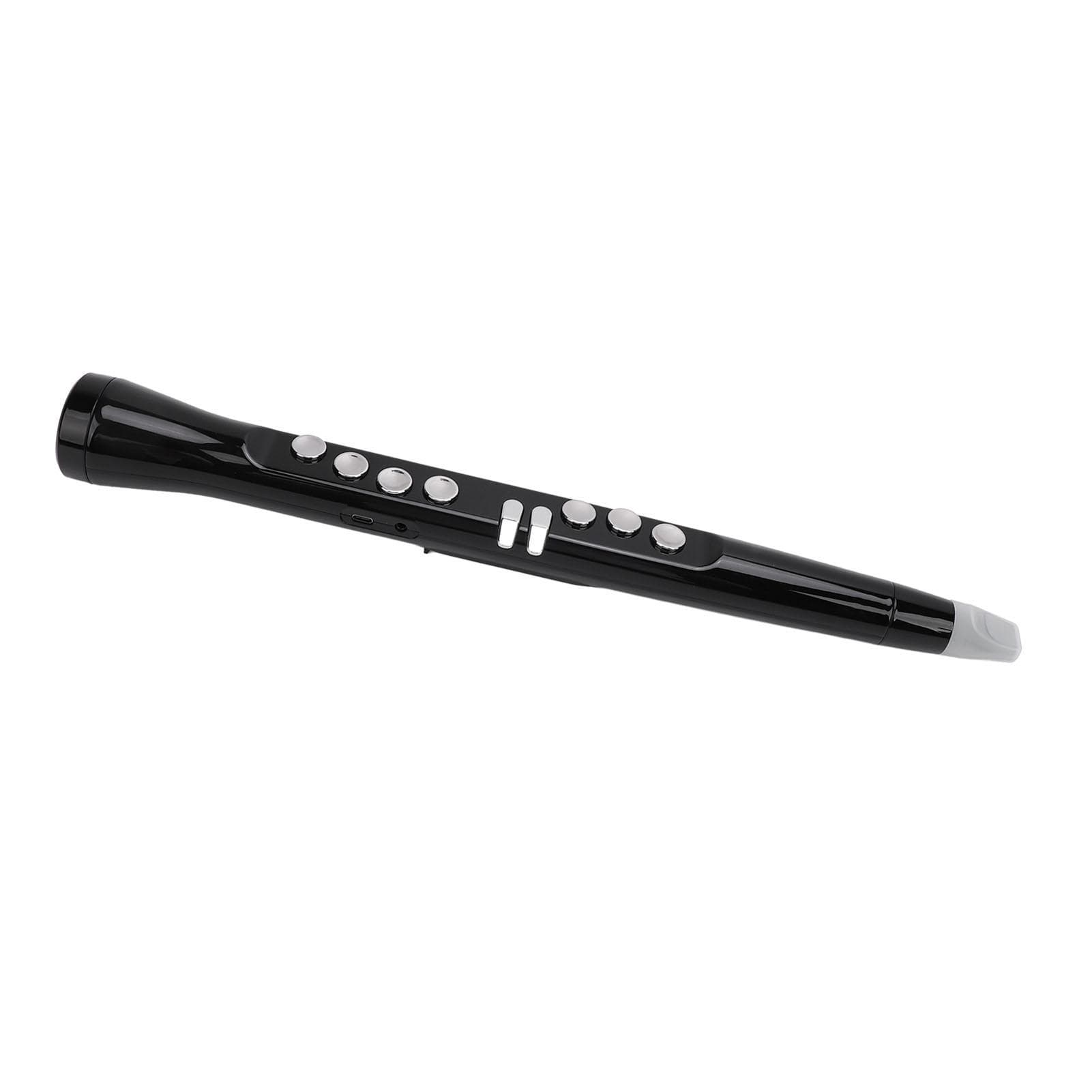 Mini Electronic Wind Instrument Portable 2 Finger Method Rechargeable Wind Instrument black