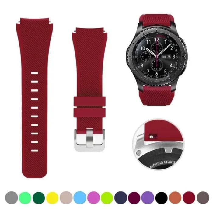 20mm 22mm Band For Samsung Galaxy Watch 3 4 5 6 46mm 42mm Gear S3/ Sport Active 2 Silicone Bracelet For Huawei GT 4 3 2/2e Strap 22mm wine