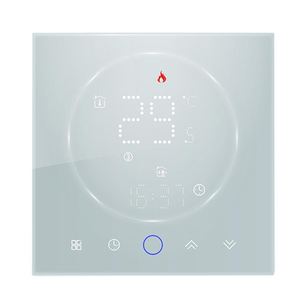 Smart Thermostat 16A Digital Programmable LED Display Underfloor Heating Temperature Controller Electric Heating white