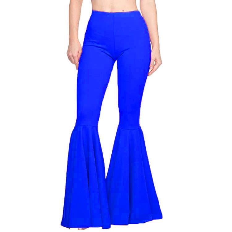 Women's High Waist Slim Fit Mermaid Flared Pants (YH8051) XL blue