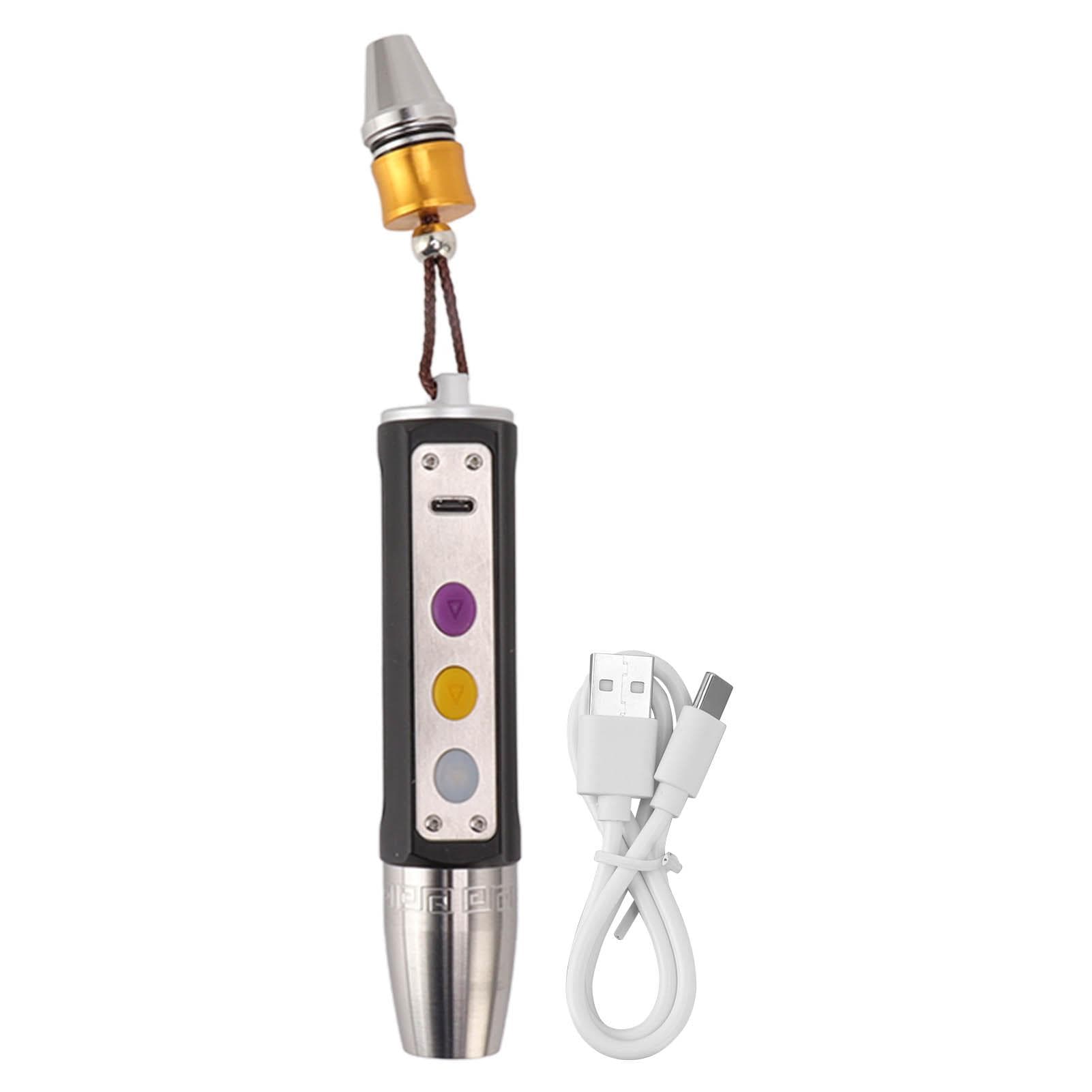 Jade Appraisal Light 3 Light Source Stepless Dimming LED Jade Identification Flashlight for Jewelry black