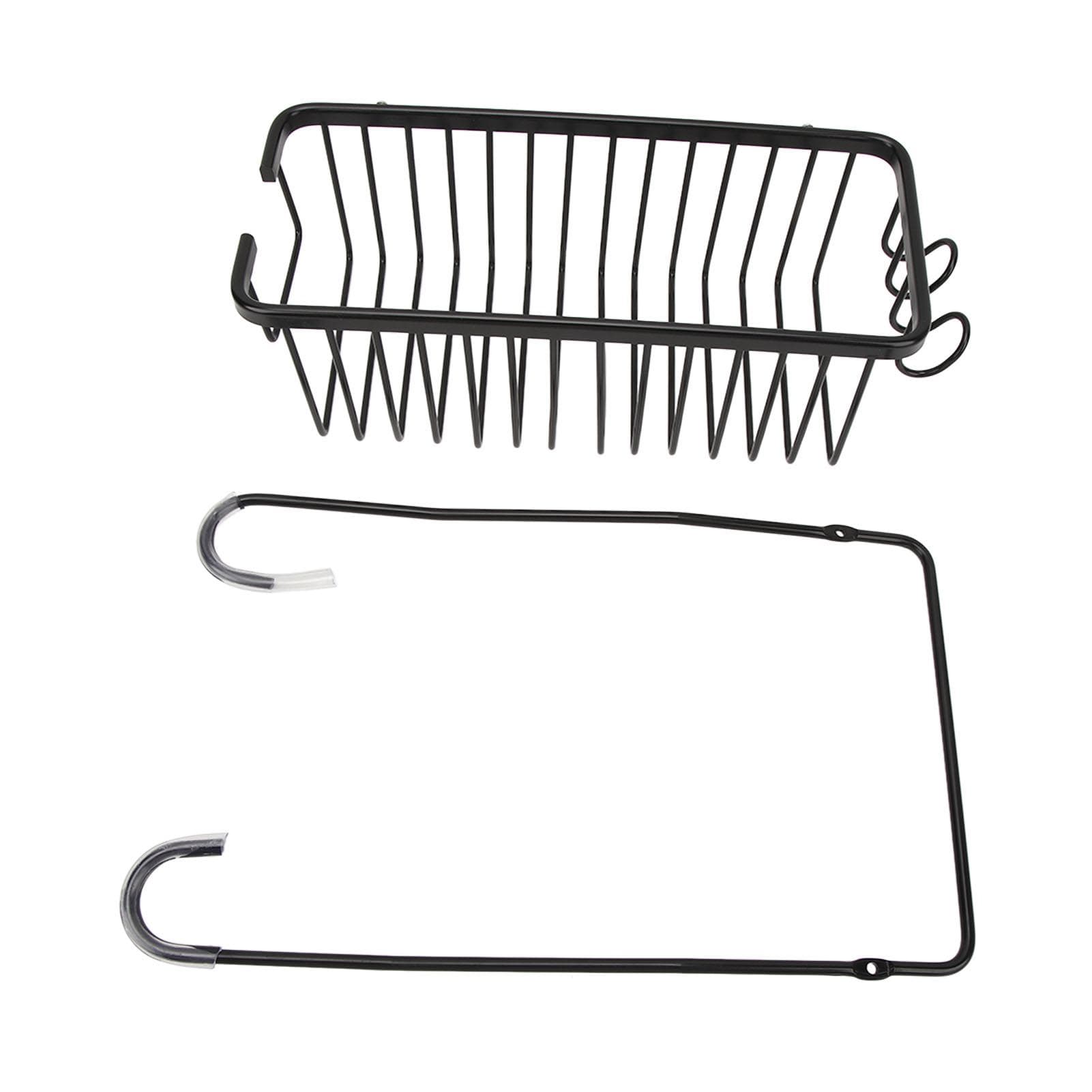 Over The Toilet Storage Shelf Large Capacity Aluminum Toilet Storage Basket Metal Bathroom Storage black