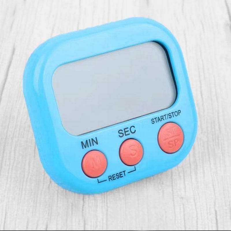 Kitchen Timer Magnetic LCD Digital Countdown Timer Cooking Timer Alarm Clock Home Kitchen Accessories blue