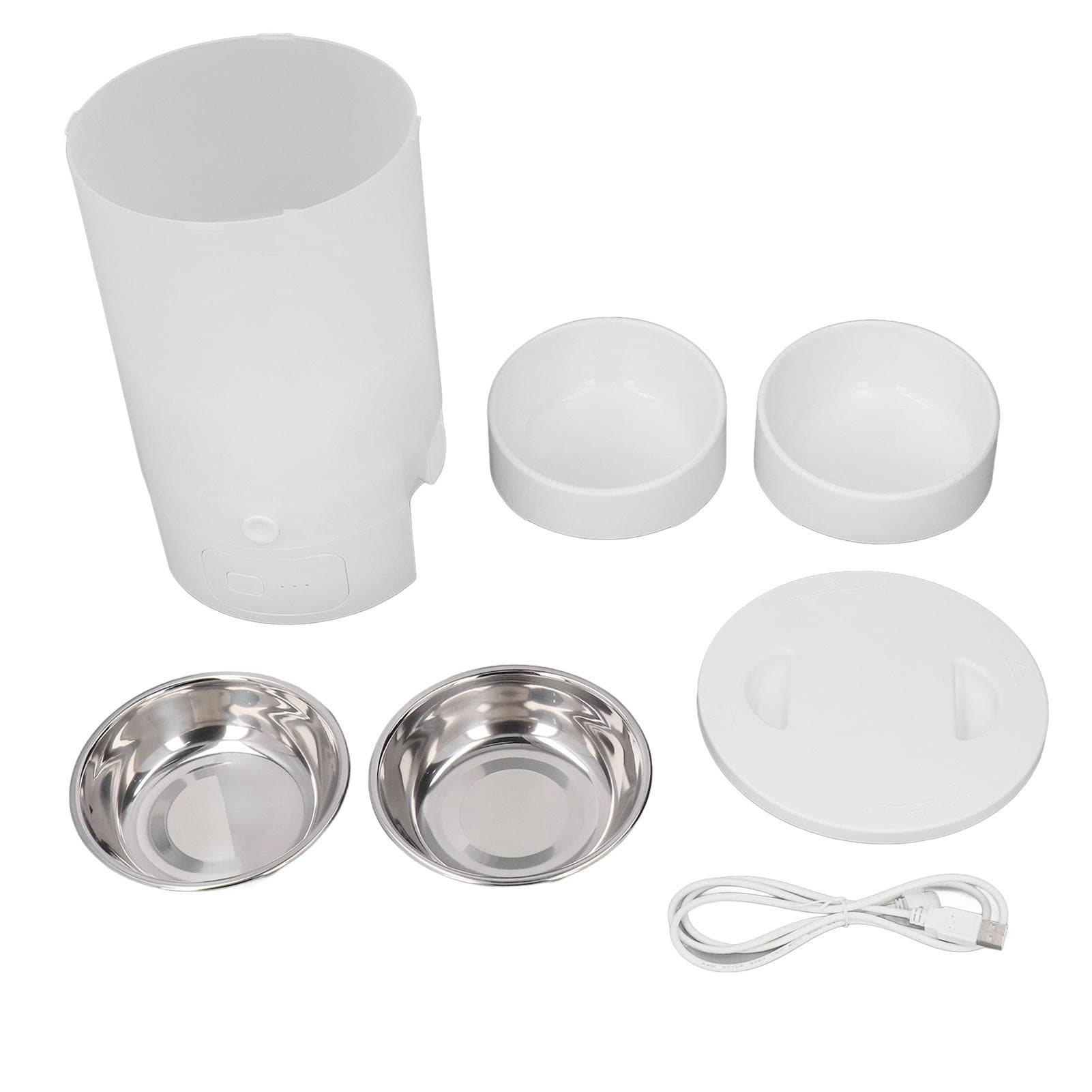 3L Automatic Cat Feeder for Two Cats Timed Cat Food Dispenser Remote Control Smart Pet Feeder white