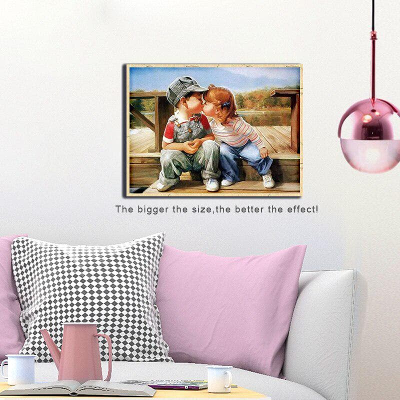 Diamond Embroidery Children Handmade Diamond Painting Needlework Mosaic Cross Stitch Home Decor 20X30CM
