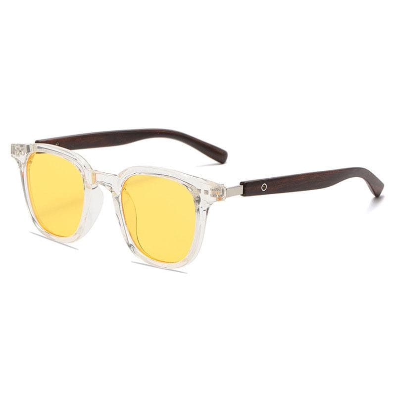 Classic Square Vintage Rivet Sunglasses Women Men Luxury Designer Sun Glasses Punk Leopard Wood Grain Leg As the picture