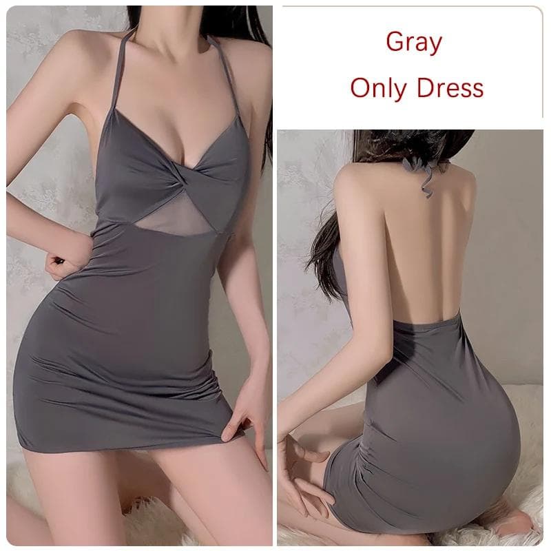 Women's Pajamas with Bra Thickened Slim Sexy Girls' Wear Sexy Slim Dress Suspender Nightgown Women XL