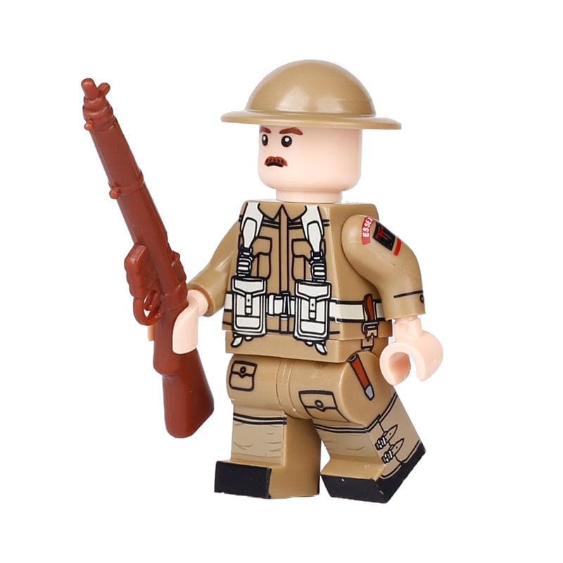 World War II Military Series British Soldier Character Building Block Toys
