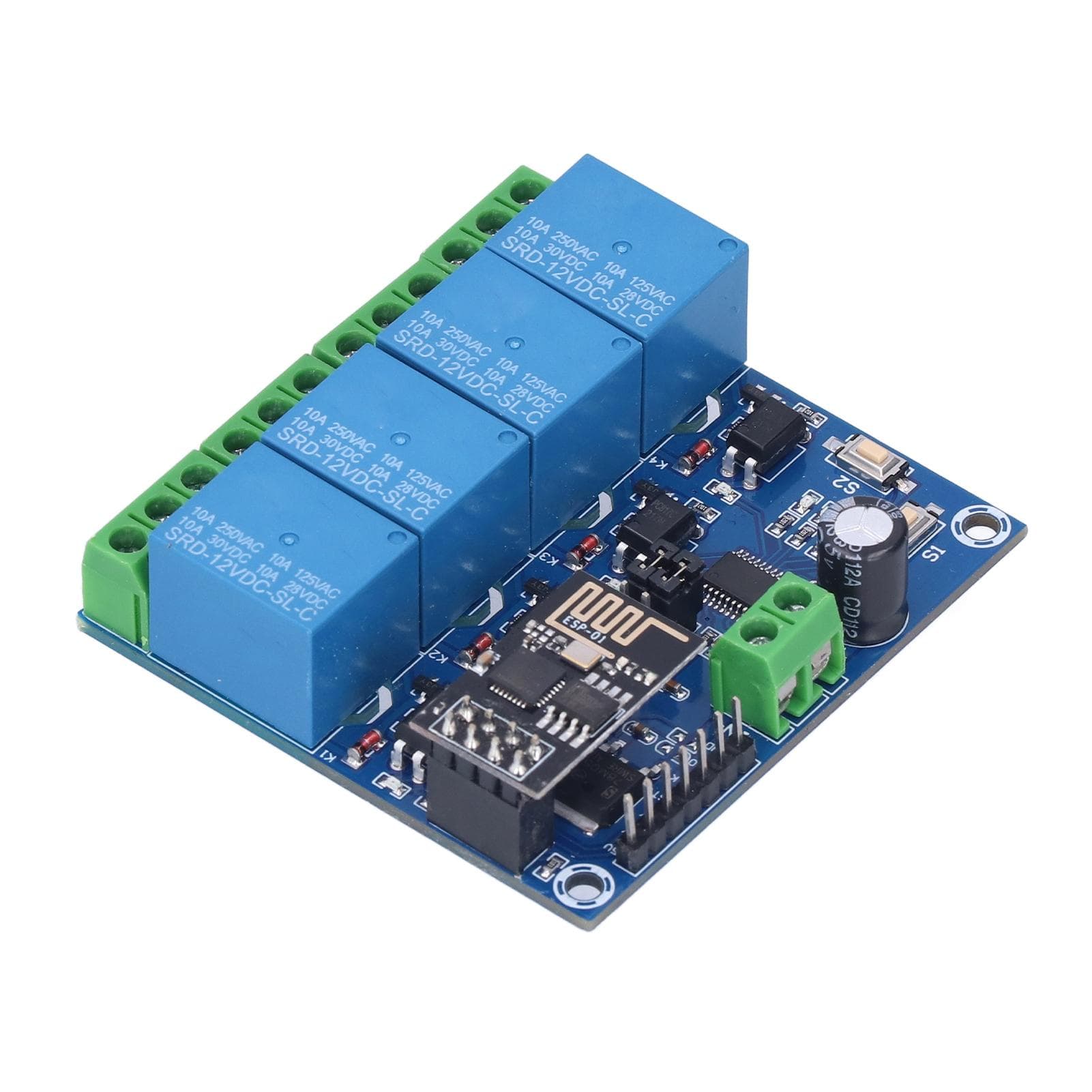 WiFi Relay Module 4 Channel Phone APP Remote Control Switch for Smart Home System ESP826612V