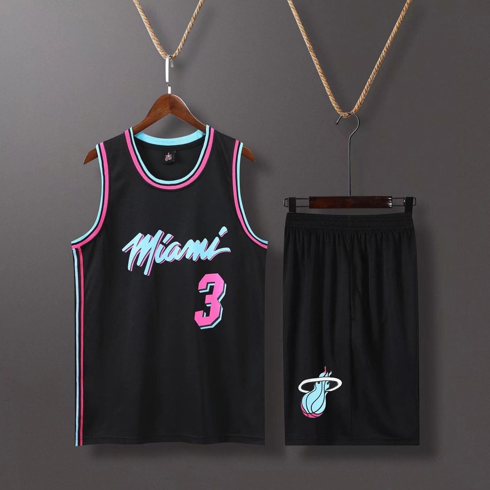 Basketball Clothes Kids Basketball Suit Classic Tops + Pants Basketball Jerseys Suit Set 4XS black