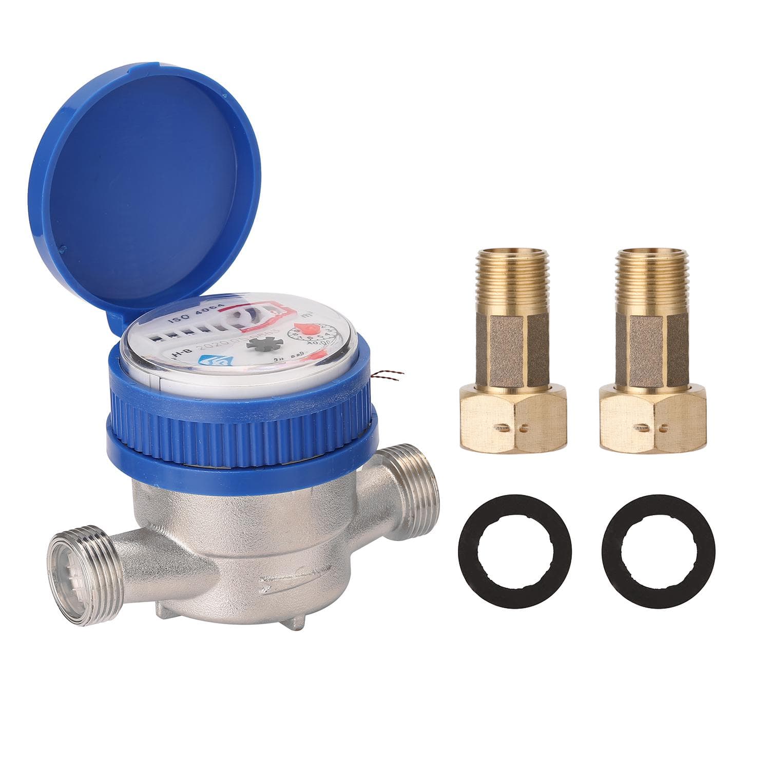 15mm 1/2 Intelligent Water Meter Household Mechanical Rotor Type Cold Water Meter Pointer Digital multicolour