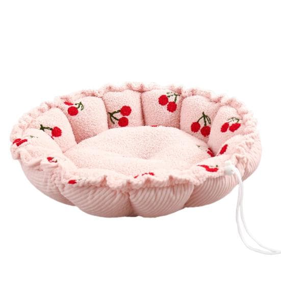 Yousheng Pet Bed Ultra-thick Reusable Super Soft Comfortable Breathable Warm-keeping High Elasticity Lightweight Large Pet Dog Round Bed Kennels for S pink