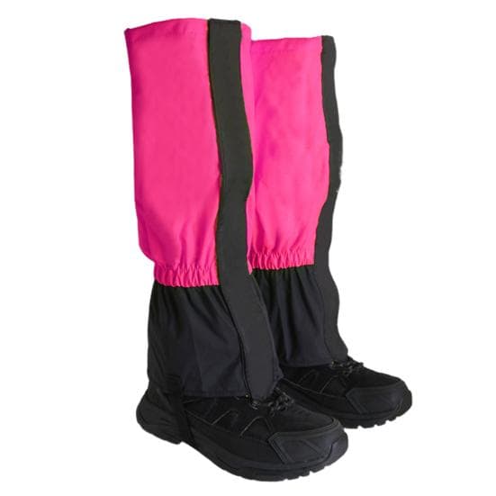 1 Pair Snow Boot Leg Gaiters Wear-Resistant Waterproof Adjustable Men Women Boot Gaiters Leg Guards for Camping Hiking rose red