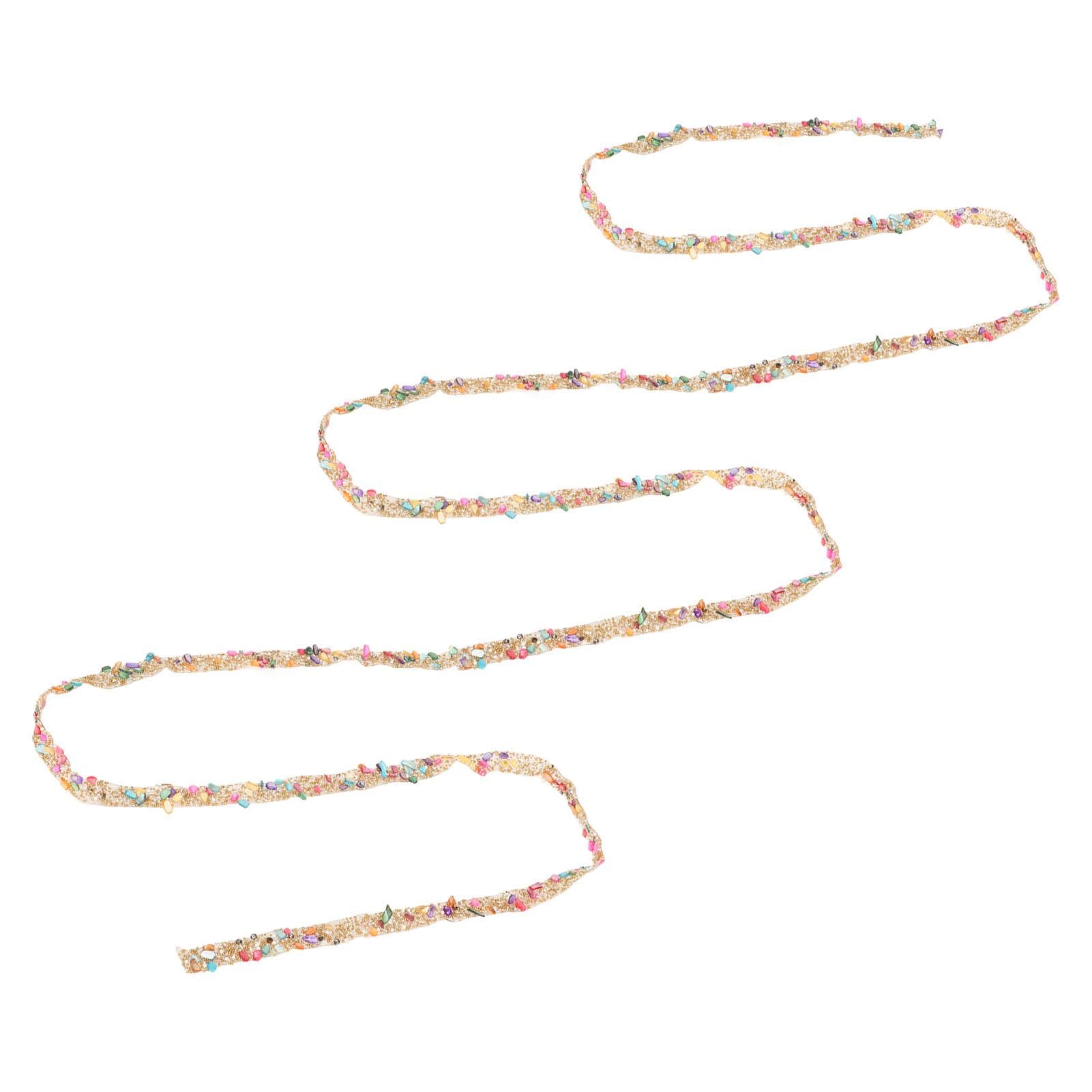 9.8ft Rhinestone Trim Ribbon 1.3cm Width Colorful Artificial Diamond for DIY Dress Shoes Phone