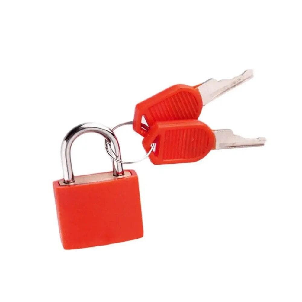 Small Mini Strong Padlock Travel Suitcase Diary Lock Luggage Anti-Theft Security Padlocks red