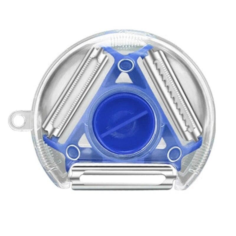 1PC 3 in 1 Magic Trio Peeler Set Slicer Shredder Peeler Julienne Cutter Multi Peel Blade Zesters Grater Kitchen Tool Accessories blue