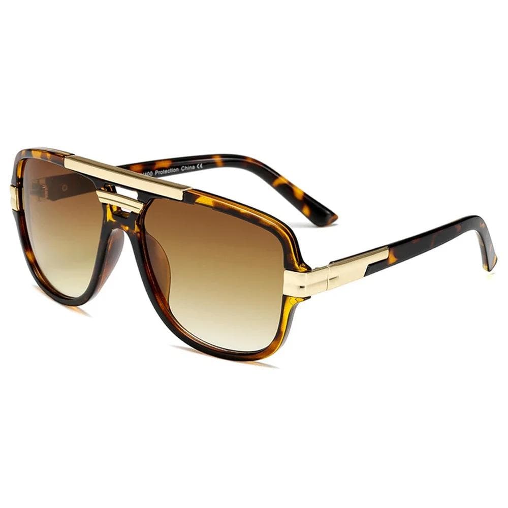 Vintage Square Sunglasses Men Women Classic Designer Shades Mirrored Lens UV Protection Retro Style As Picture