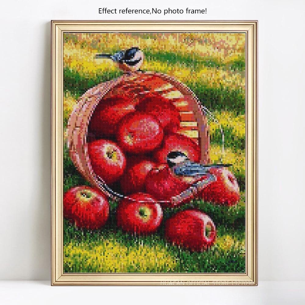 Diamond Painting Plant Diamond Embroidery Full Display Apple Pictures Of Rhinestones 20X30