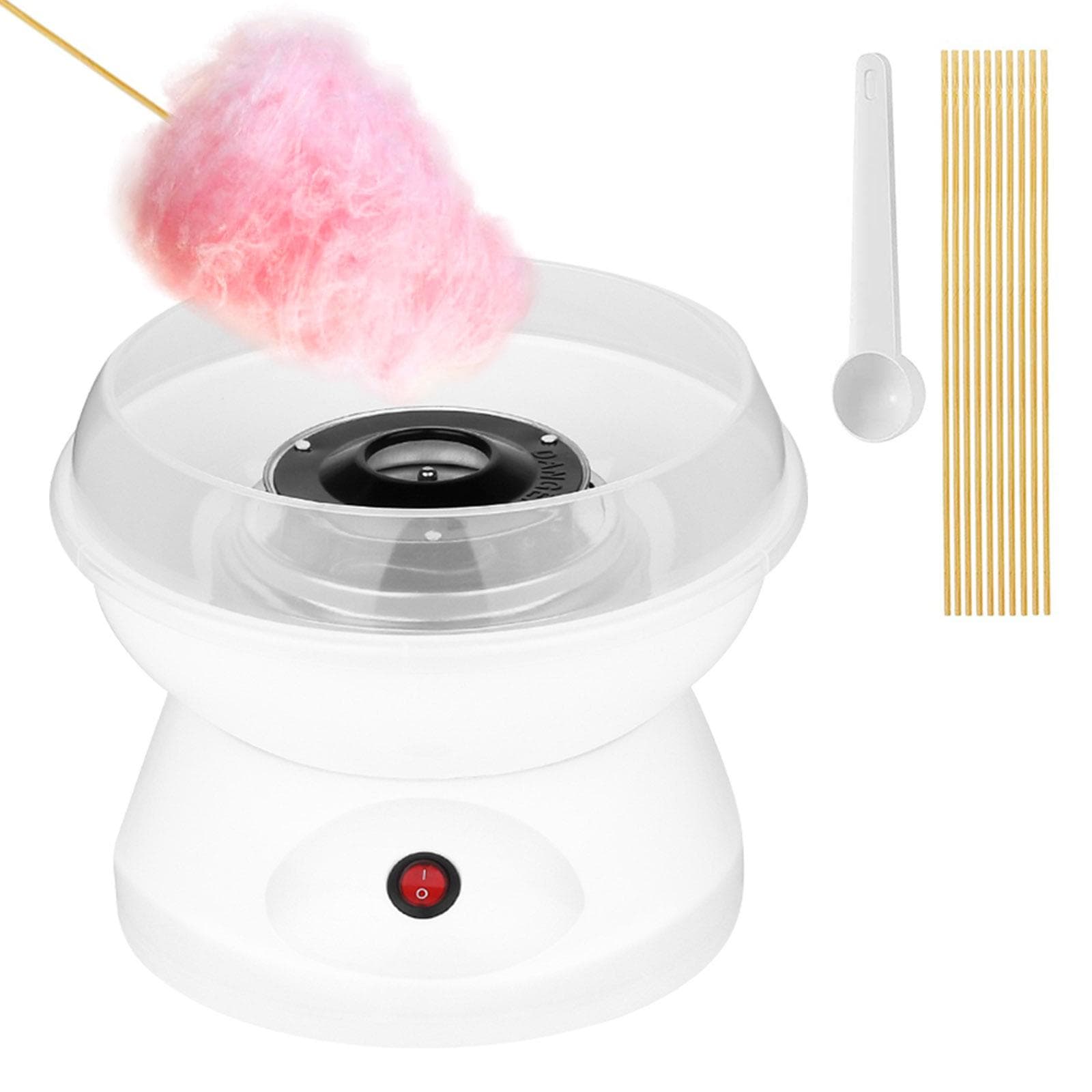 Portable Cotton Candy Machine Desktop Cotton Candy Maker 450W Candy Floss Machine with Splash UK Plug white