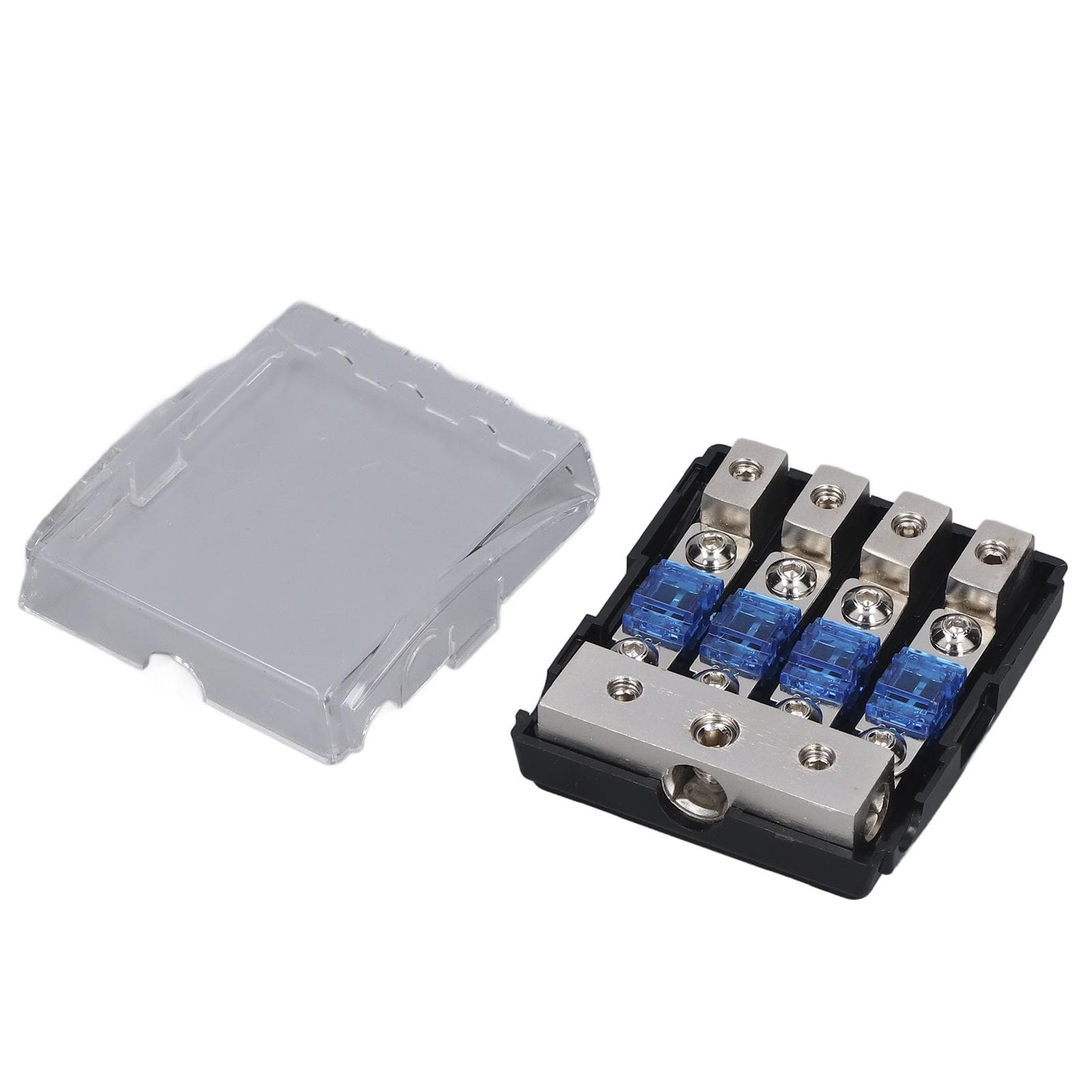 60A Power Distribution Block 1 In 4 Ways Out Audio Fuse Holder for Car RV Solar System